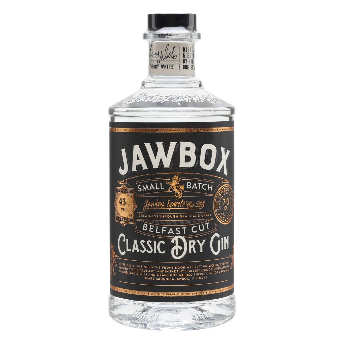 Jawbox Classic Dry Gin Belfast Cut 70cl